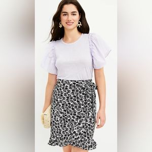 Loft Daisy Ruffle Wrap Skirt